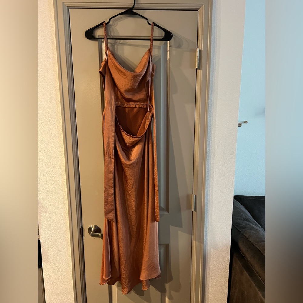 Hello Molly STAND ON MY OWN MIDI DRESS RUST - Picture 7 of 8